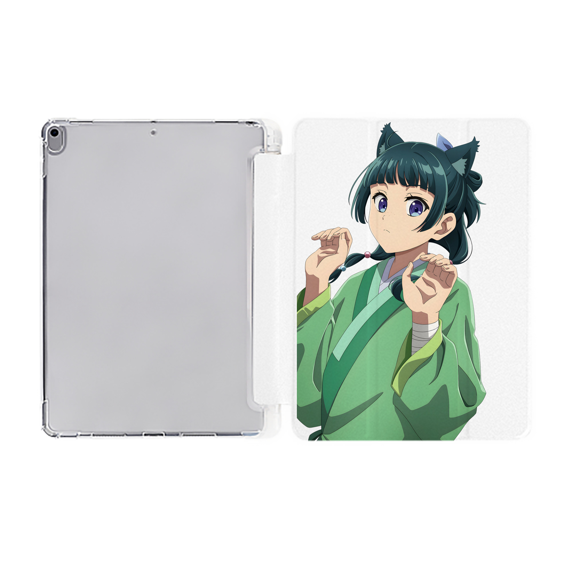 （画像用） 薬屋のひとりごと The Apothecary Diaries IPad ケース ペン収納付き 三つ折りスタンド PUレザー×シリコン 対応機種9.5/10.5/10.9インチ
